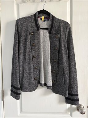 Tommy Hilfiger Women's size Large Gray Double-Breasted Jacket